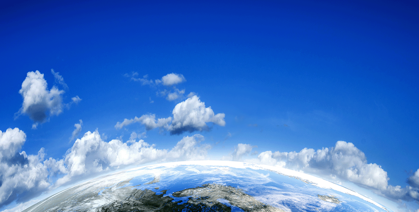 Earth's horizon as seen from space